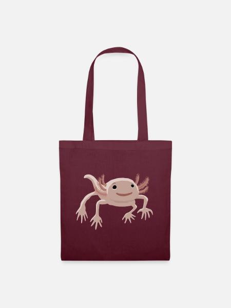 Axolotl - Stoffbeutel - Burgunderrot