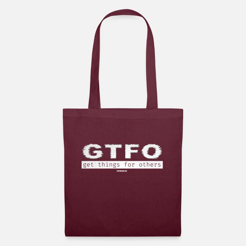 GTFO - Get things for others - Tote Bag - burgundy