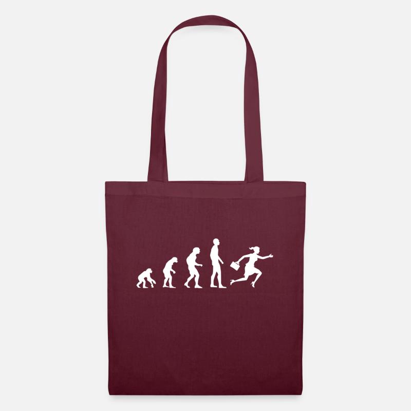 büro sekretärin office girl gift Evolution - Stoffbeutel - Burgunderrot