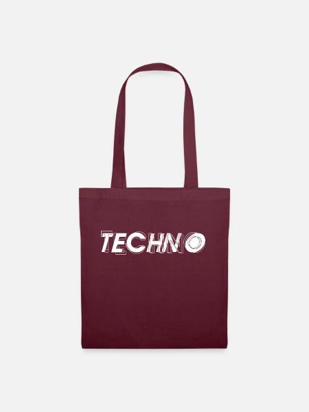 Techno mutiges Logo-Design - Stoffbeutel - Burgunderrot