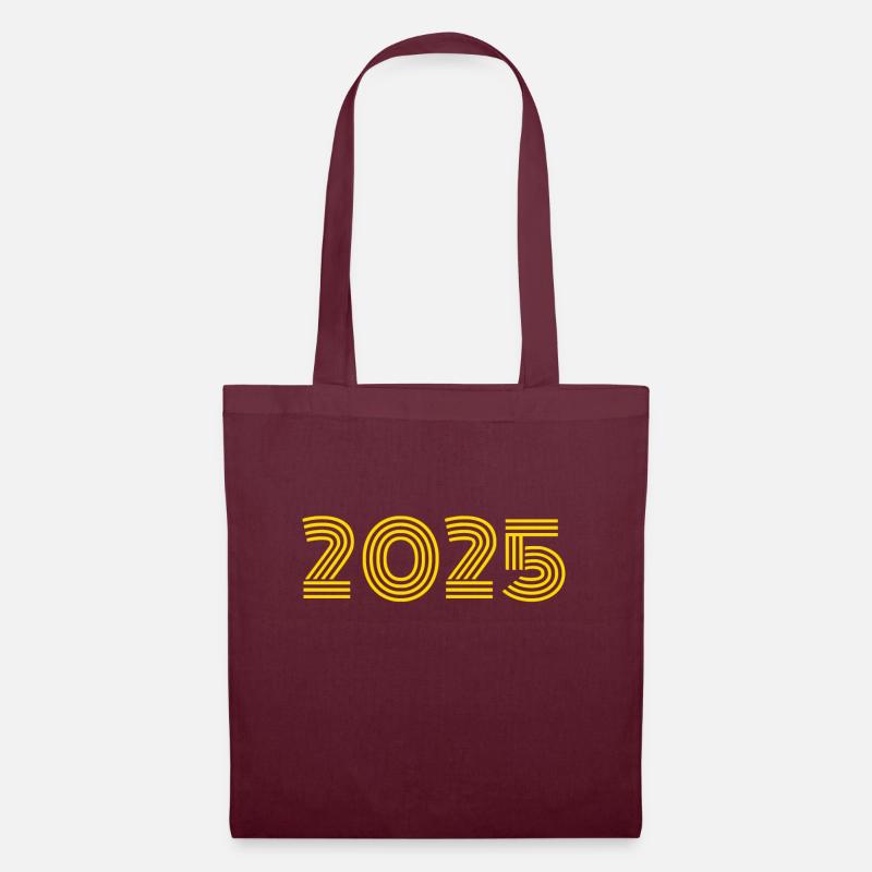 2025 gold - Stoffbeutel - Burgunderrot