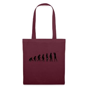 Évolution de la golfeuse - Golf Evolotion - Sac en tissu - bordeaux - Devant