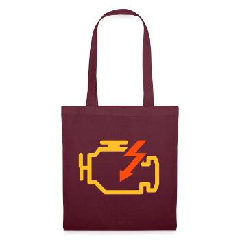 Engine Warning - Tote Bag - burgundy - Front