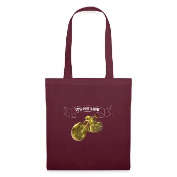 C’est ma vie - Moto - Sac en tissu - bordeaux - Devant
