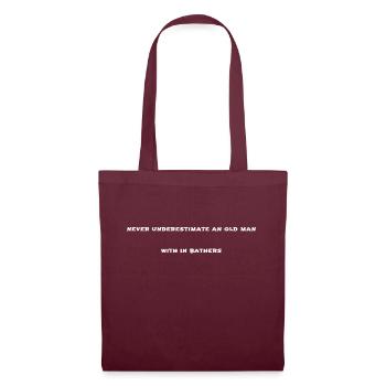grandpa and granddaughter a bond grandpa clothes - Tote Bag - burgundy - Front
