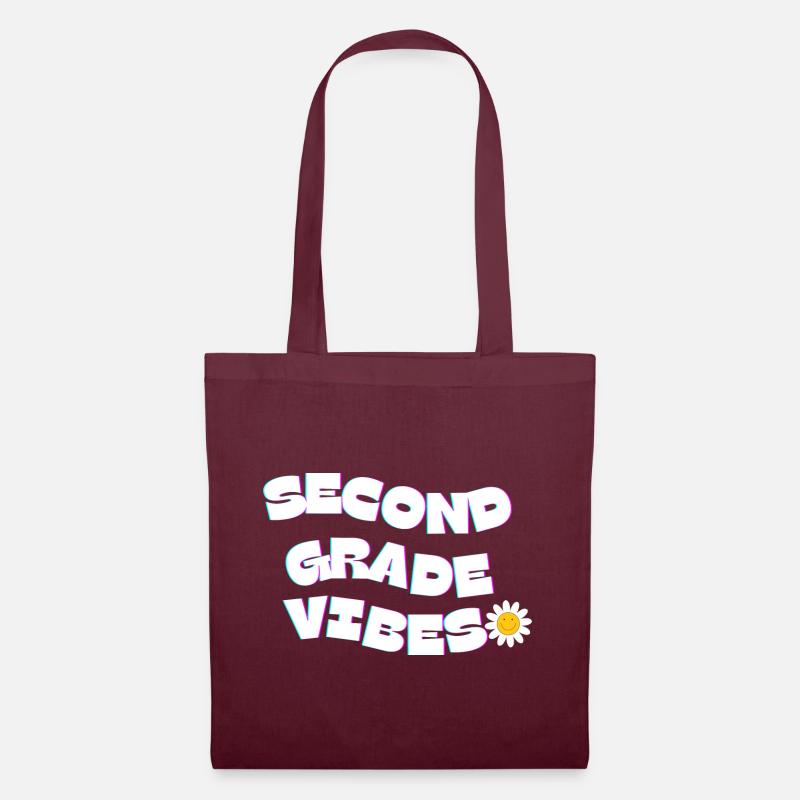 Second Grade Vibes - Sac en tissu - bordeaux