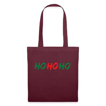 HO HO HO - Sac en tissu - bordeaux - Devant