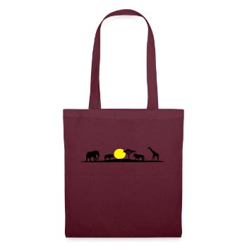 African Savanna, Afrika Savanne - Tote Bag - burgundy - Front