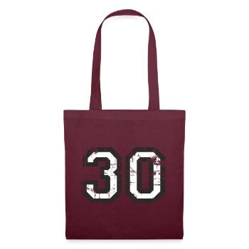 Nombre 30 Trente Design Anniversaire - Sac en tissu - bordeaux - Devant