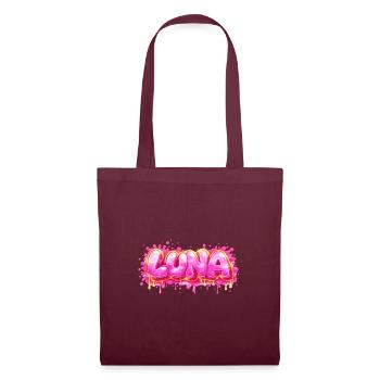 LUNA GRAFFITI NAME FOR PERFECT GIFT PRINTABLE - Tote Bag - burgundy - Front