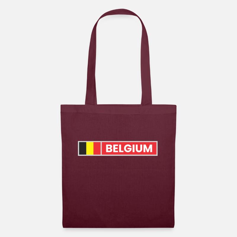 Belgische Flagge - Stoffbeutel - Burgunderrot