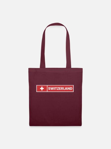 Switzerland National Flag - Tote Bag - burgundy
