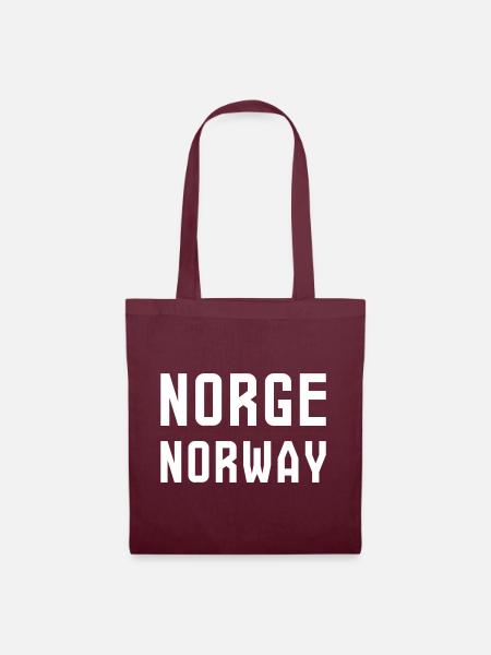 Norwegen - Norwegen - Stoffbeutel - Burgunderrot