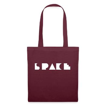 Space Kühnes geometrisches Logo-Design - Stoffbeutel - Burgunderrot - Vorne