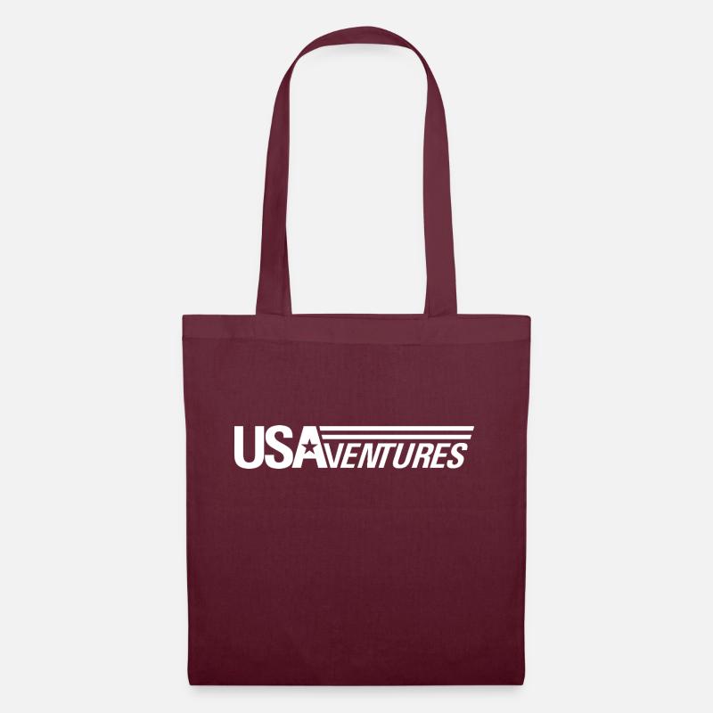 usaventures logo blanc - Sac en tissu - bordeaux
