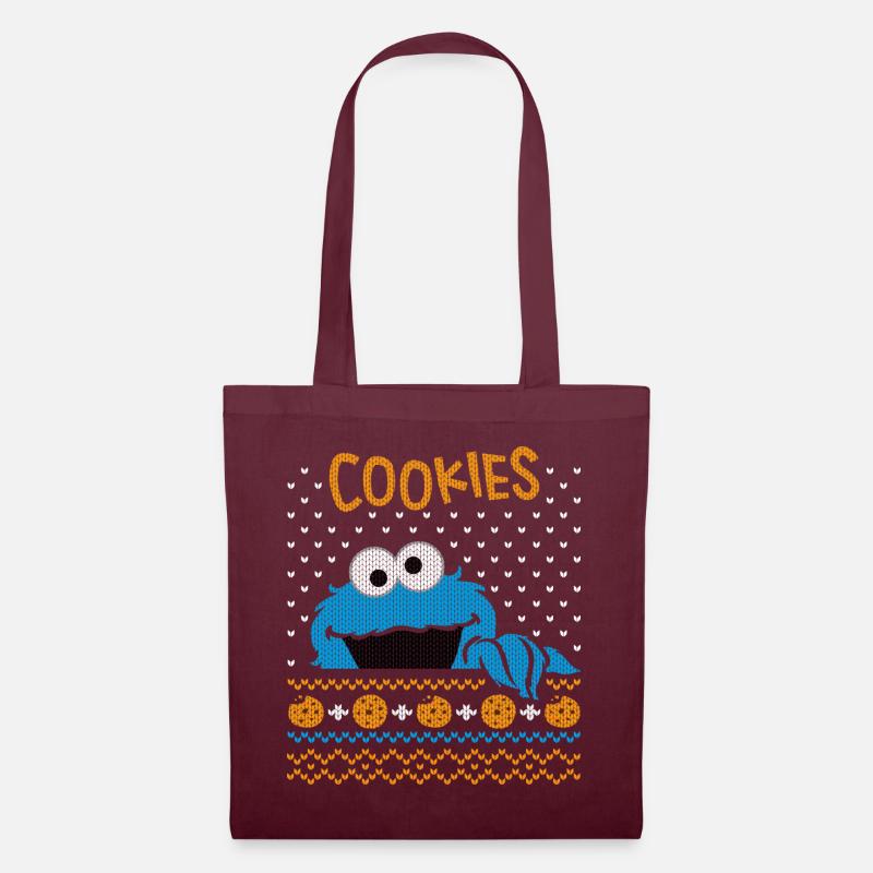 5 Rue Sésame Macaron Pull Moche de Noël - Sac en tissu - bordeaux