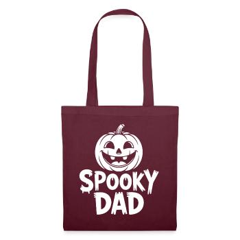 Spooky Dad Dad's Halloween Shirt Laughing Pumpkin - Tote Bag - burgundy - Front
