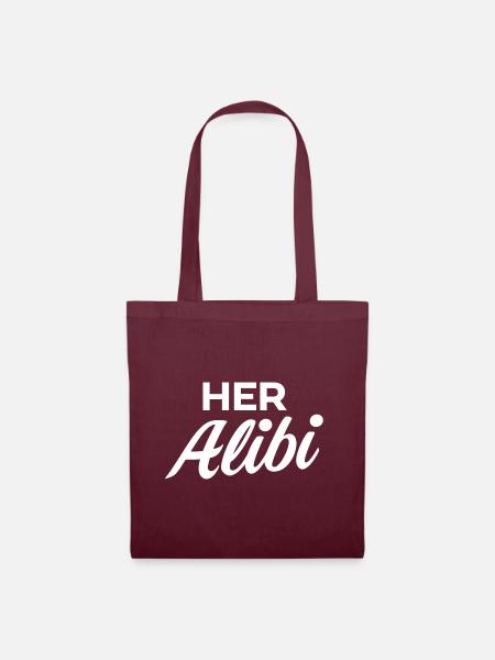 Ihr Alibi - Stoffbeutel - Burgunderrot