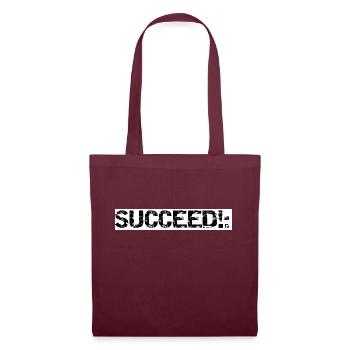 SUCCEED!: - Stoffbeutel - Burgunderrot - Vorne