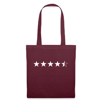 Évaluation de 4,5 étoiles vide - Note de 4,5 étoiles - Sac en tissu - bordeaux - Devant