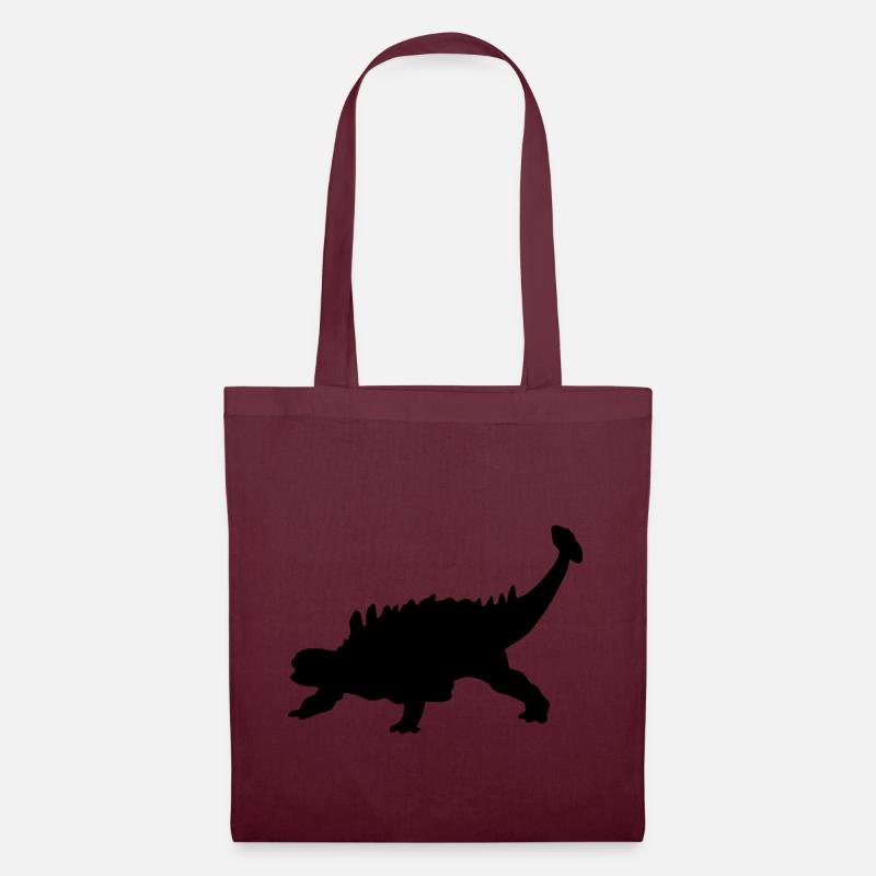 Ankylosaurus dinosaurier silhouette - Stoffbeutel - Burgunderrot