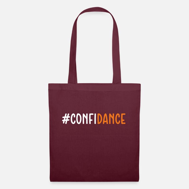 Confidance Dance Lover Inspirierendes Zitat - Stoffbeutel - Burgunderrot
