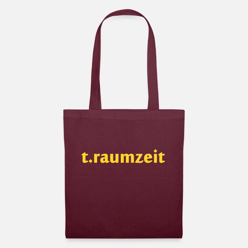 t.raumzeit - gelb - Stoffbeutel - Burgunderrot
