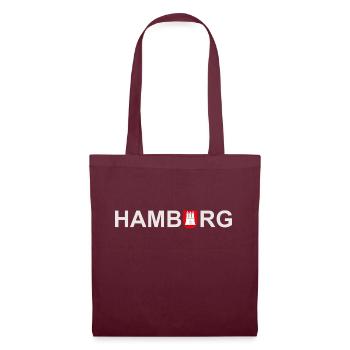 HAMBURG White - Stoffbeutel - Burgunderrot - Vorne