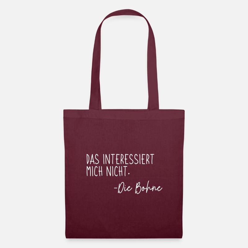 Sarkastischer Spruch: Das interessiert mich nicht - Stoffbeutel - Burgunderrot