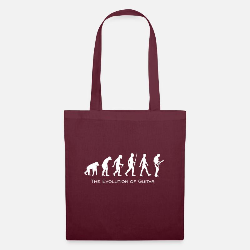 L'évolution de la guitare - Sac en tissu - bordeaux