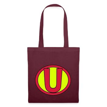 Super, Superheld, Superheldin, Hero, U - Tote Bag - burgundy - Front