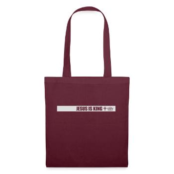 jesus is king quote - Tote Bag - burgundy - Front