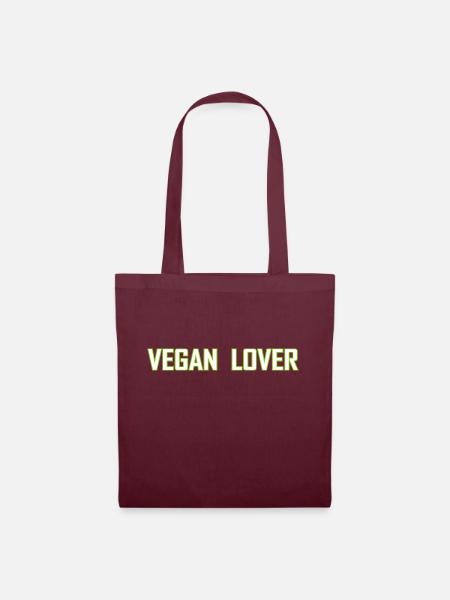 Vegan Veggie - Stoffbeutel - Burgunderrot