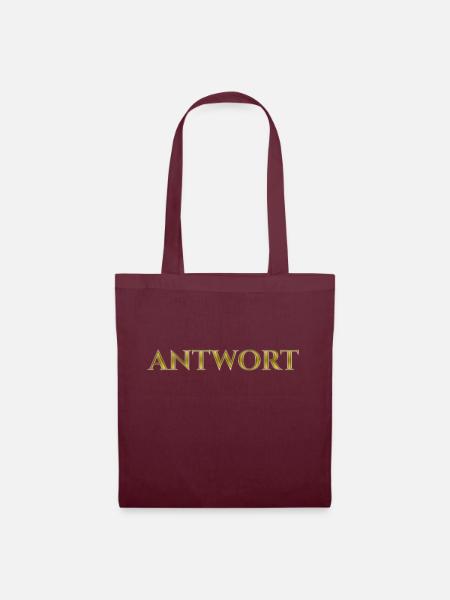 Antwort - Stoffbeutel - Burgunderrot