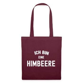 ICH BIN EINE HIMBEERE Rotes Karneval Kostüm Beeren - Stoffbeutel - Burgunderrot - Vorne