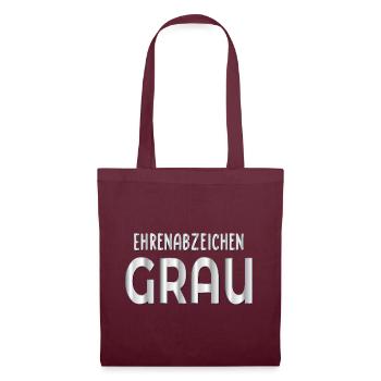 Ehrenabzeichen Graue Haare - Stoffbeutel - Burgunderrot - Vorne