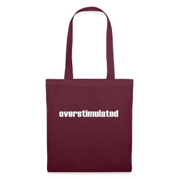 Overstimulated Shirt for Mom," "Cowboy Frog Shirt, - Tote Bag - burgundy - Front