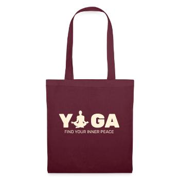 Yoga Paix intérieure Relaxation Femmes - Sac en tissu - bordeaux - Devant