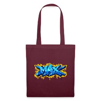 GRAFFITI NAME MAX FOR PERFECT GIFT PRINTABLE - Tote Bag - burgundy - Front
