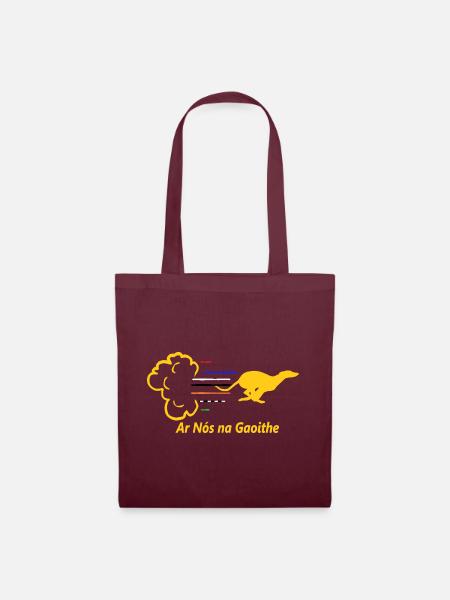 Greyhound - Ar Nós Na Gaoithe Gold - Tote Bag - burgundy