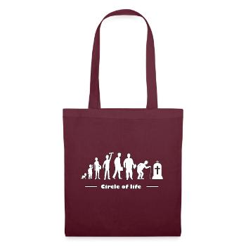 Circle of life, evolution, human life cycle - Tote Bag - burgundy - Front