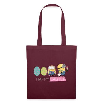 Minions With Easter Eggs Happy Easter - Tote Bag - burgundy - Front