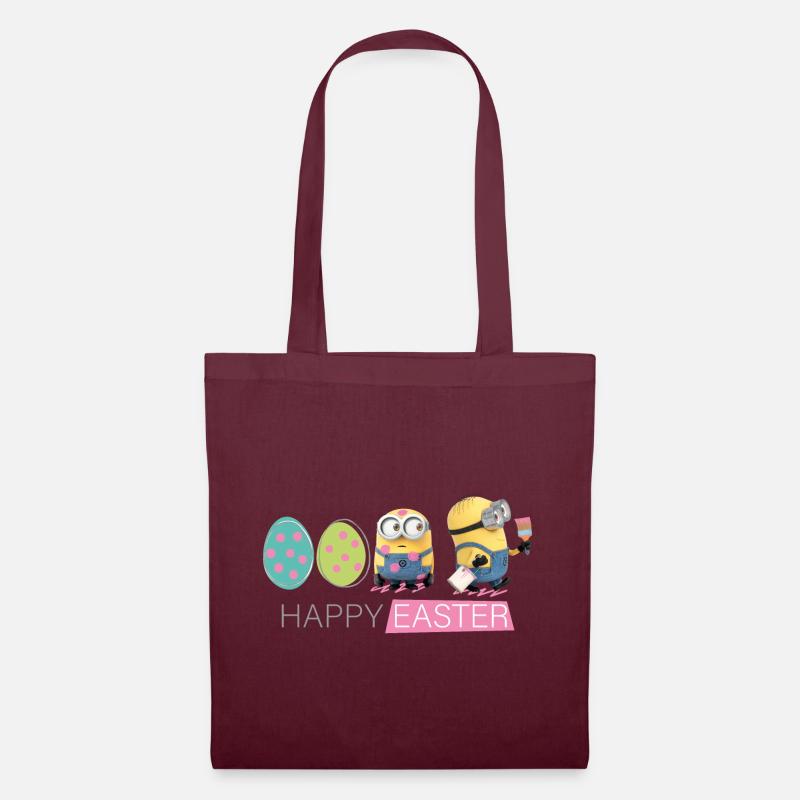 Minions With Easter Eggs Happy Easter - Tote Bag - burgundy