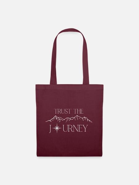 trust the journey - Stoffbeutel - Burgunderrot