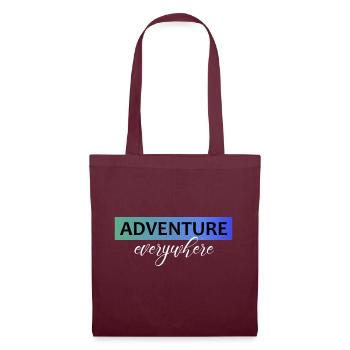 Adventure everywhere - Stoffbeutel - Burgunderrot - Vorne