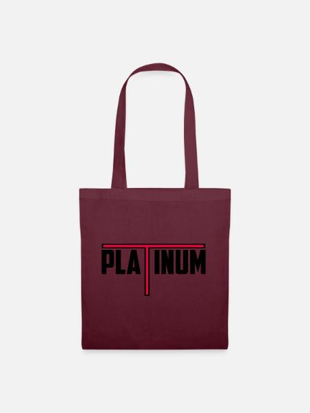 Streetwear Platin - Stoffbeutel - Burgunderrot