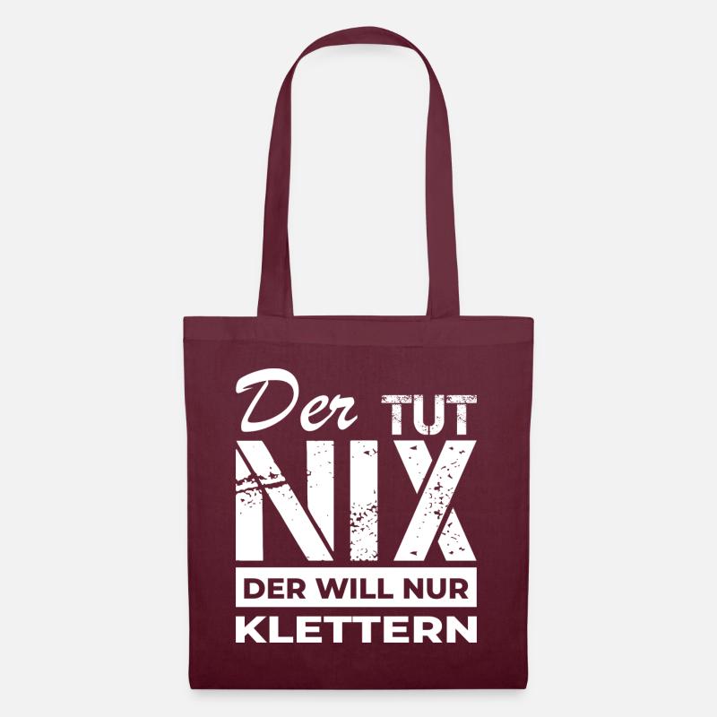 Kletterer - Klettern - Stoffbeutel - Burgunderrot