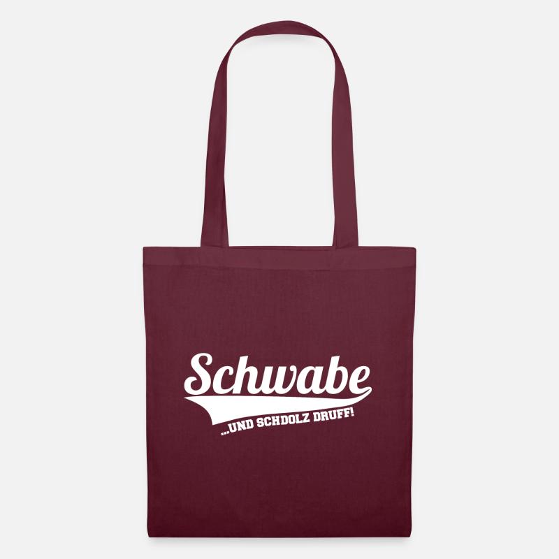 Schwabe - Schwäbisch - Stoffbeutel - Burgunderrot