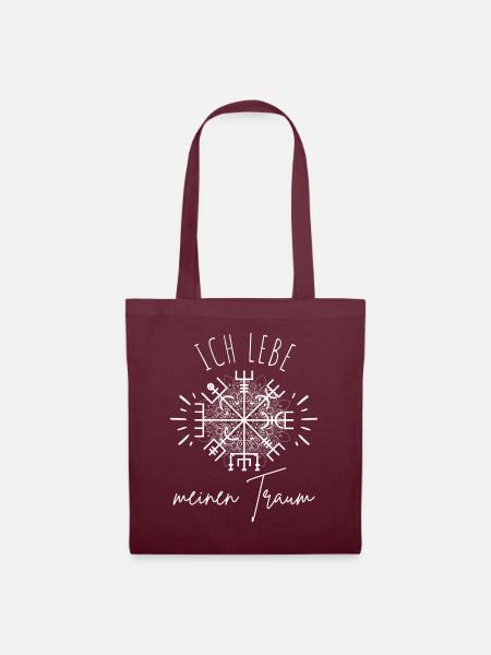 Wegweiser MOTIVATION - VEGVISIR - Stoffbeutel - Burgunderrot