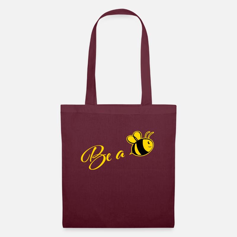 Bee be a - Stoffbeutel - Burgunderrot